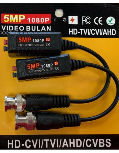 Coppia trasmettitori video balun 5MP AHD TVI CVI CVBS