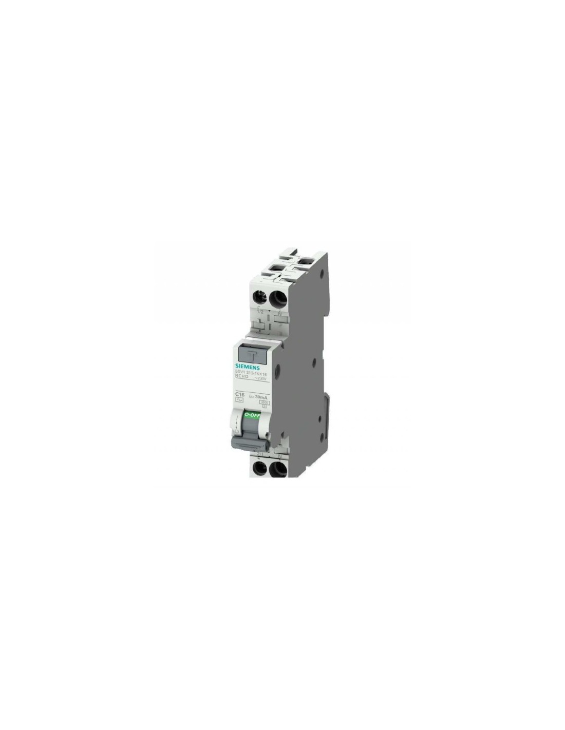 Interruttore magnetotermico differenziale 1P+N 16A 4,5kA 30mA Siemens  5SV13131KK16