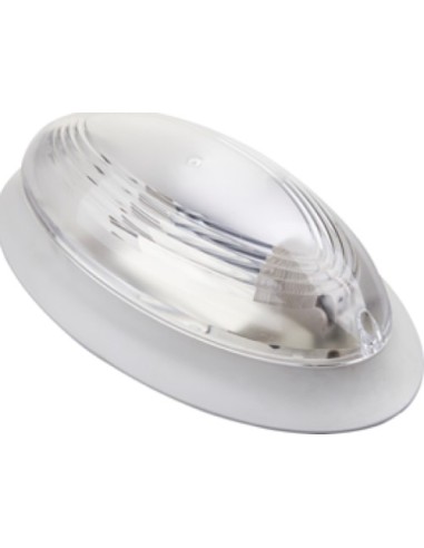 Plafoniera ovale in plastica con portalampada E27 bianca