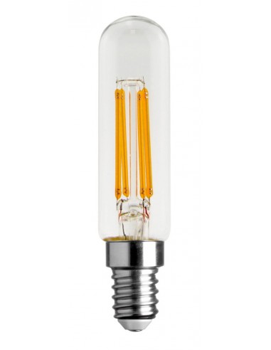 Lampadina led tubolare trasparente E14 4,5W 2700K